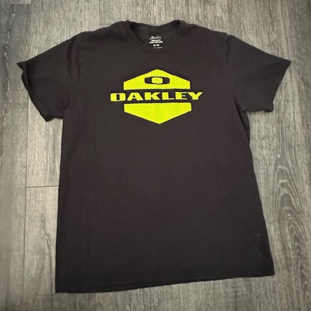 Oakley T Shirt - Black Neon Yellow - Mens XL